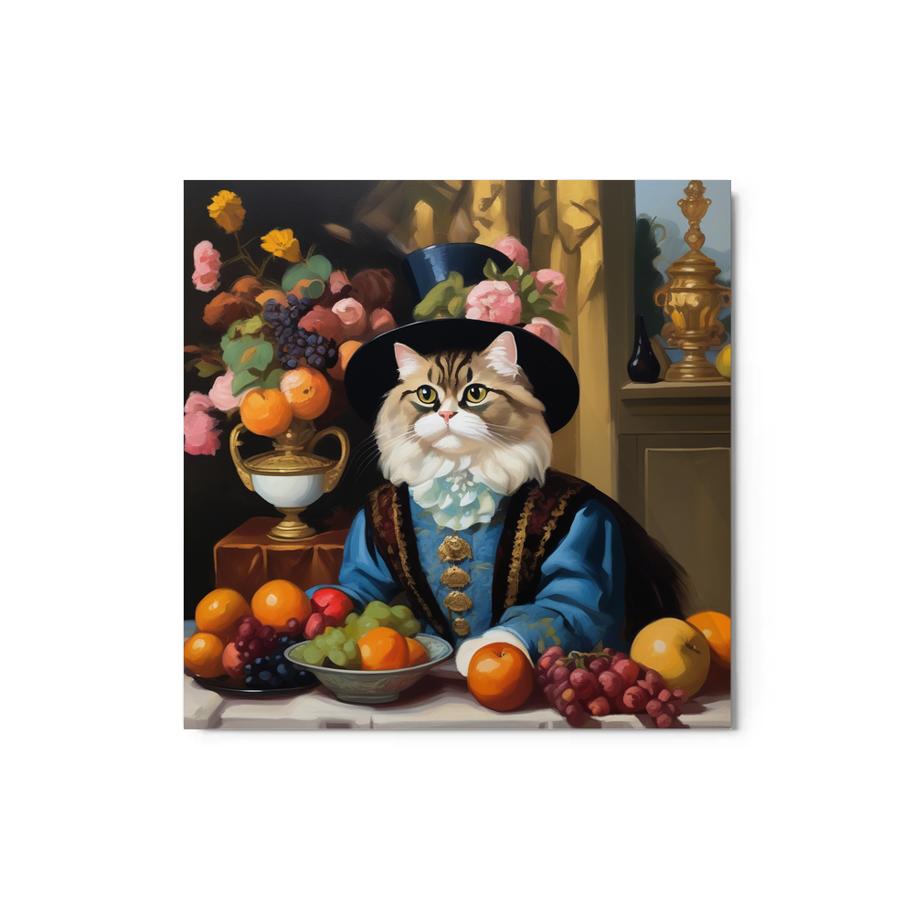 PugMug Custom Tabby Persian Cat Metal Print