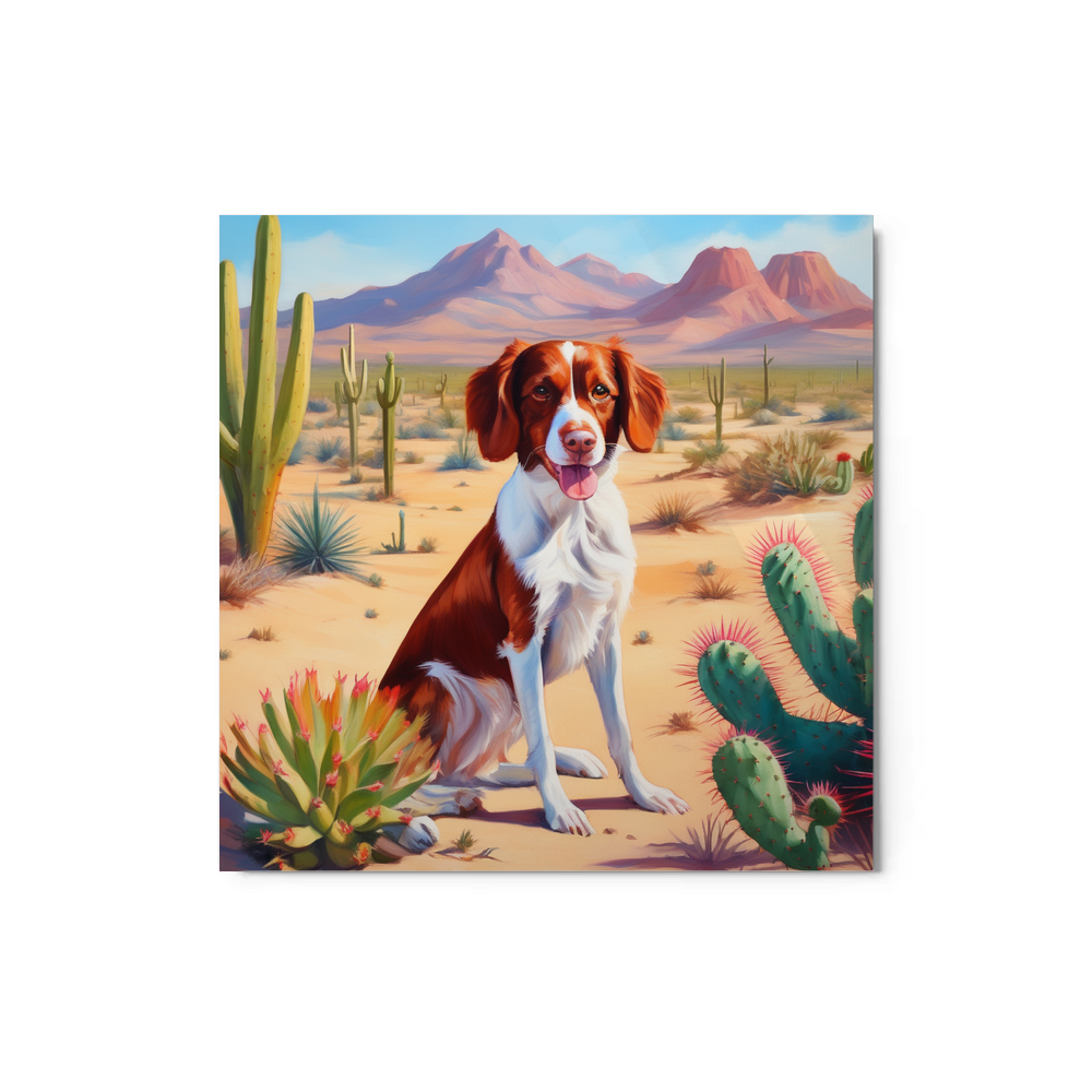 PugMug Custom Brittany Dog Metal Print