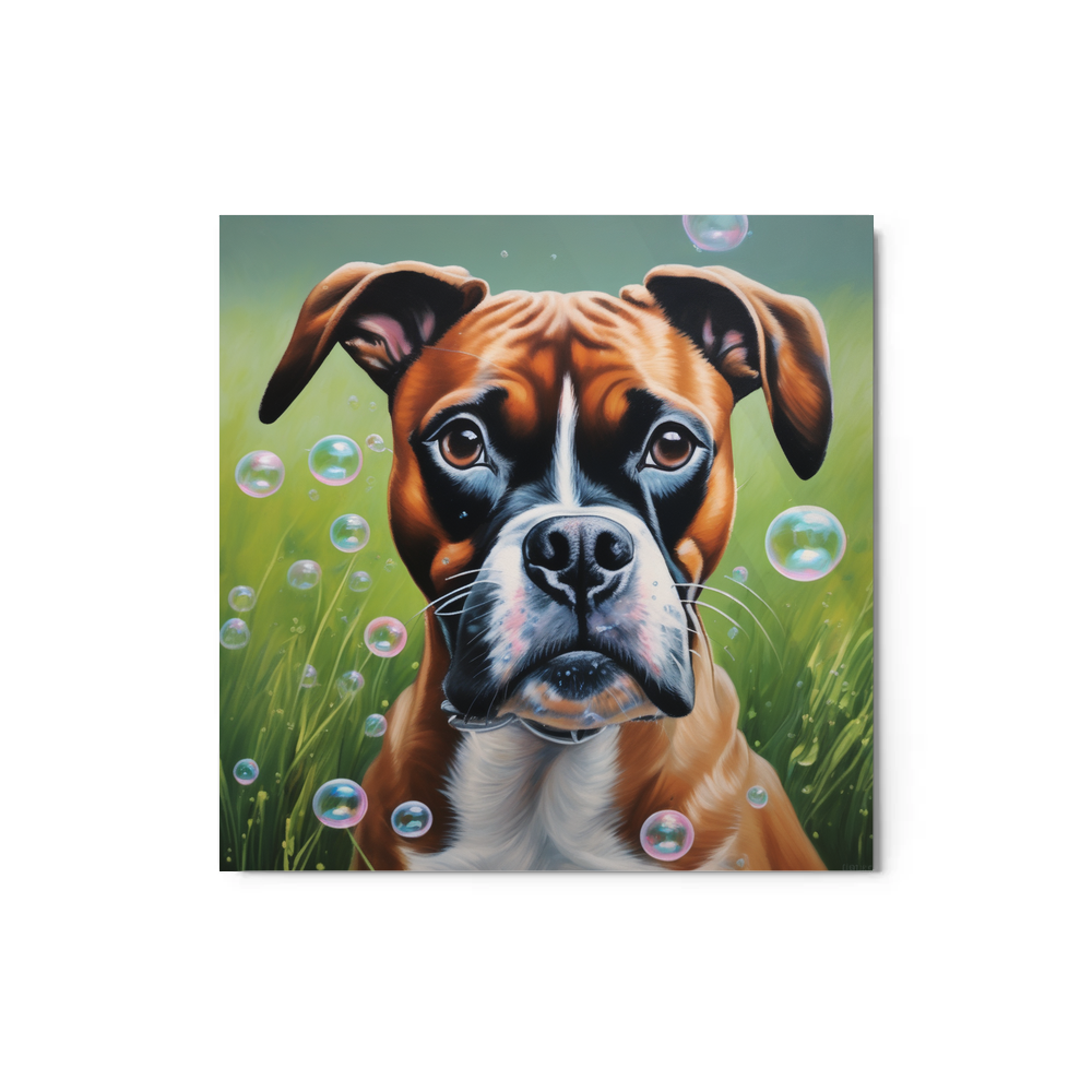 PugMug Custom Boxer Dog Metal Print