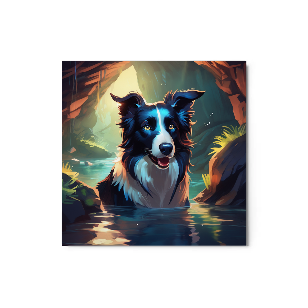 PugMug Custom Border Collie Metal Print