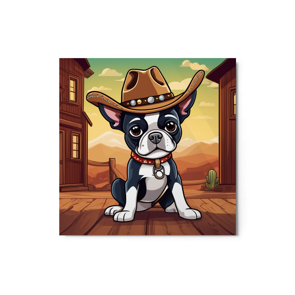 PugMug Custom Boston Terrier Metal Print