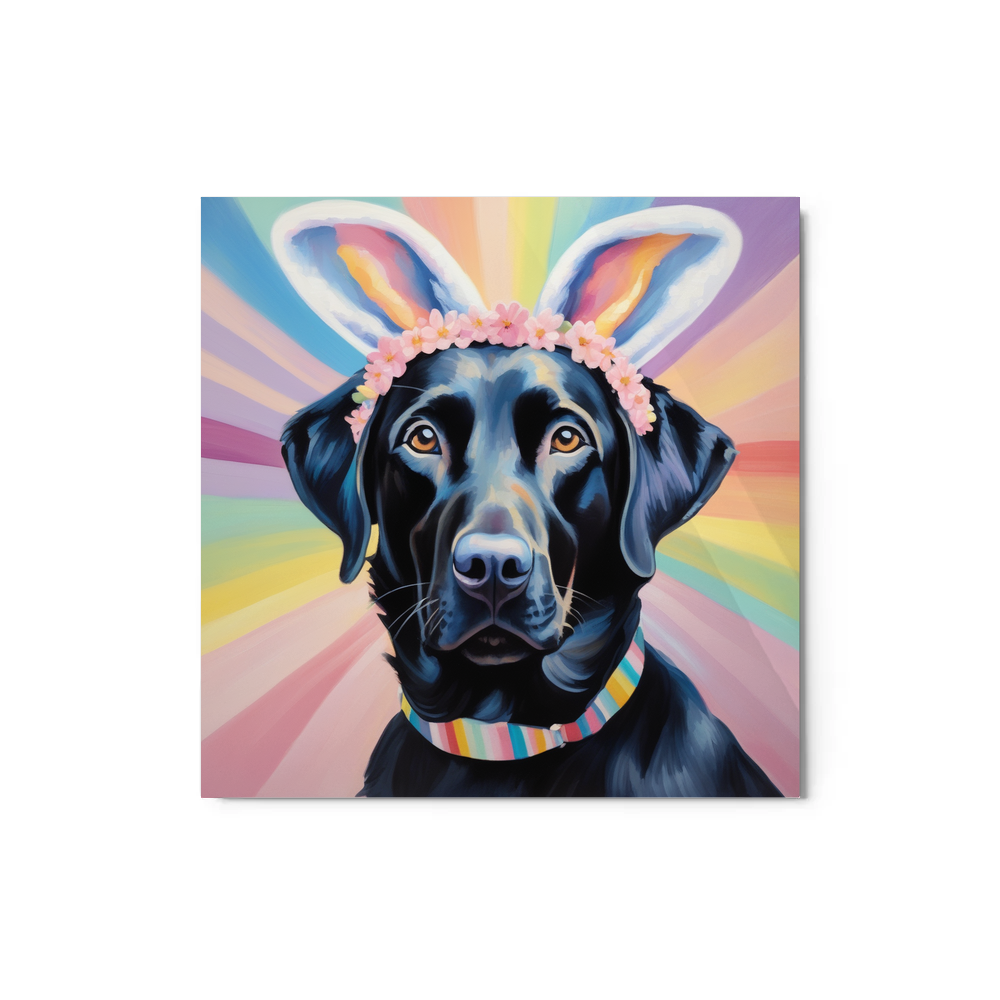 PugMug Custom Black Labrador Retriever Metal Print