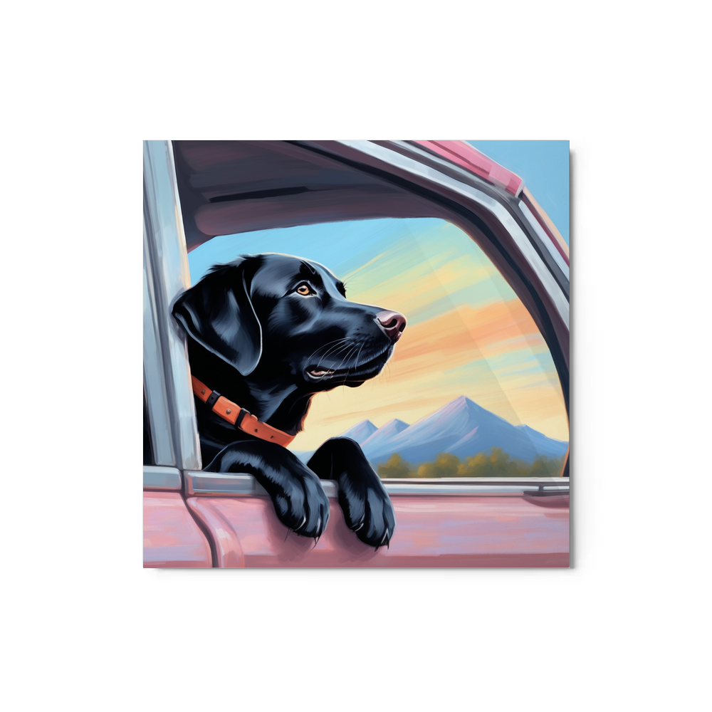 PugMug Custom Black Labrador Retriever Metal Print