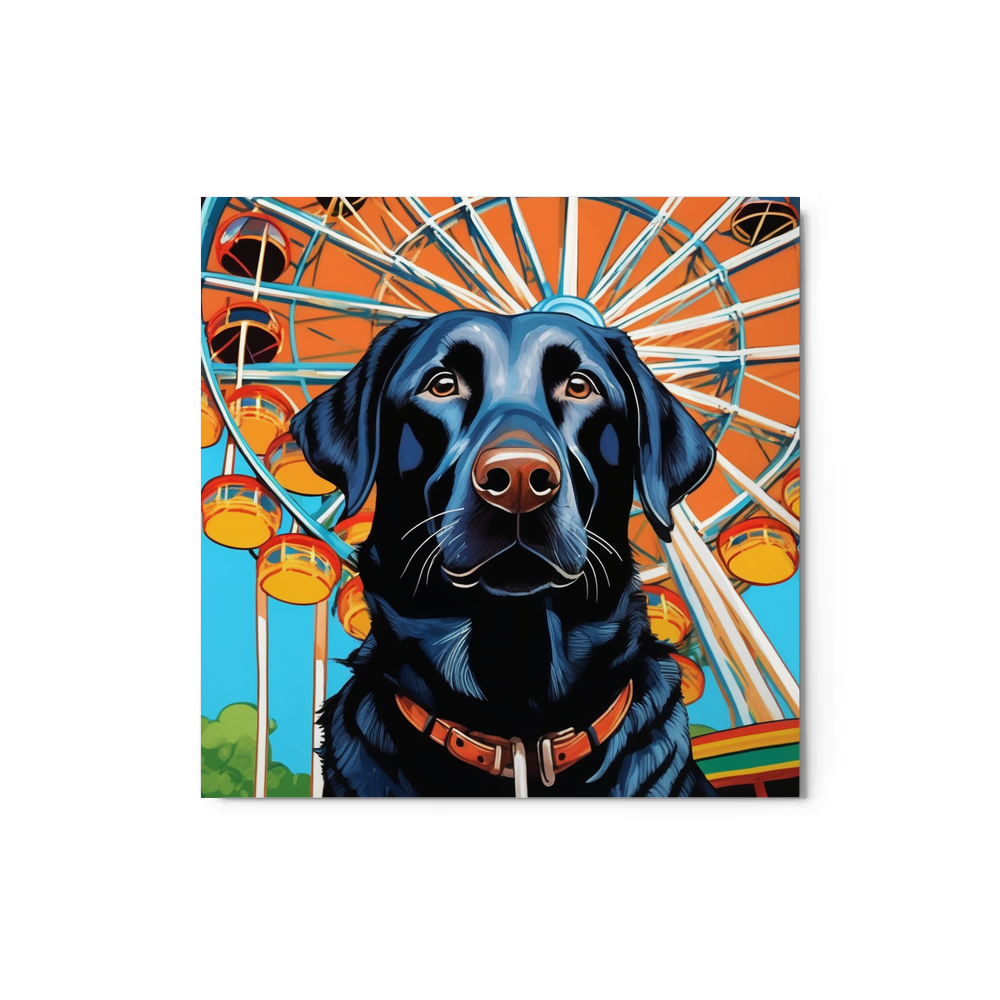 PugMug Custom Black Labrador Retriever Metal Print