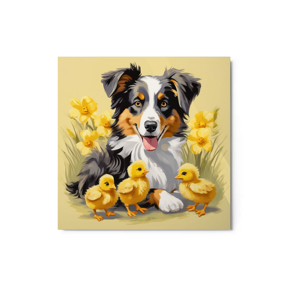 PugMug Custom Australian Shepherd Dog Metal Print