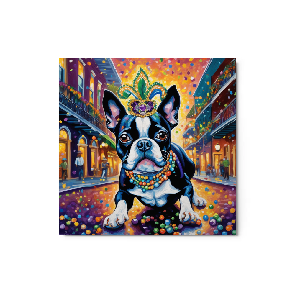 PugMug Custom Boston Terrier Metal Print