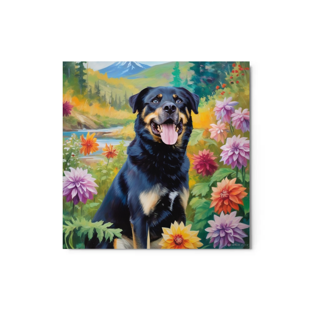 PugMug Custom Blue Metal Print