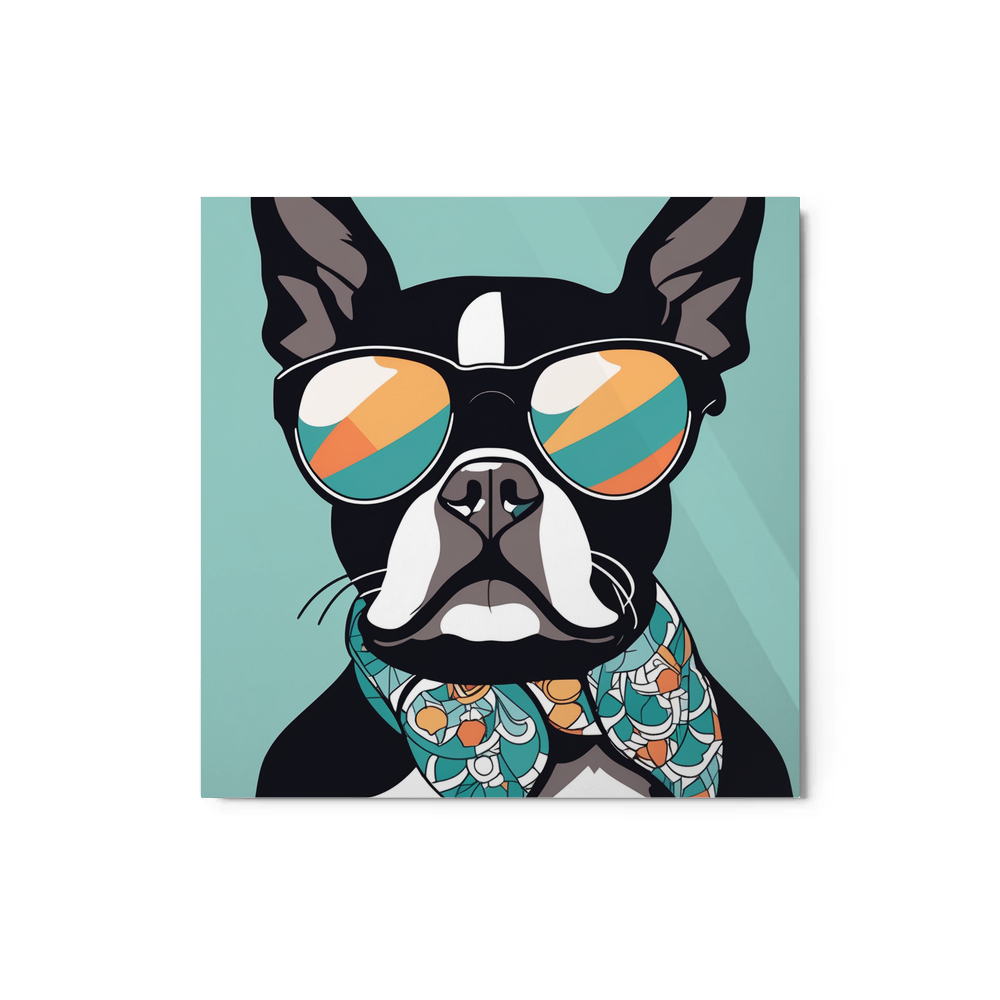 PugMug Custom Boston Terrier Metal Print