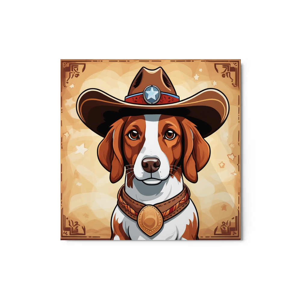 PugMug Custom Brittany Dog Metal Print