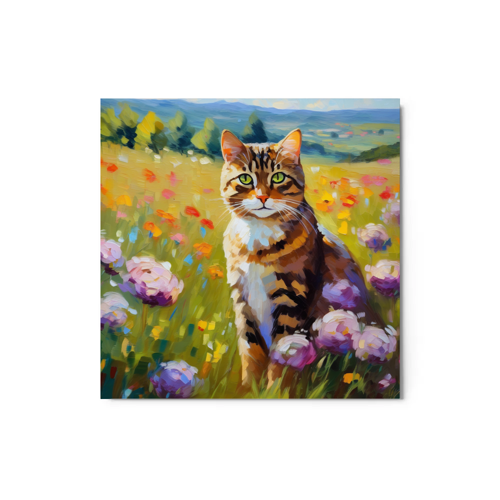 PugMug Custom Tabby Companion Cat Metal Print