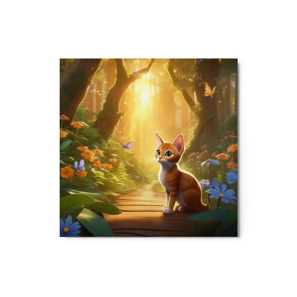 PugMug Custom Tabby Abyssinian Cat Metal Print