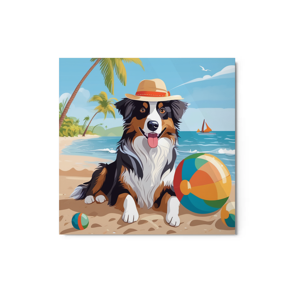 PugMug Custom Australian Shepherd Dog Metal Print