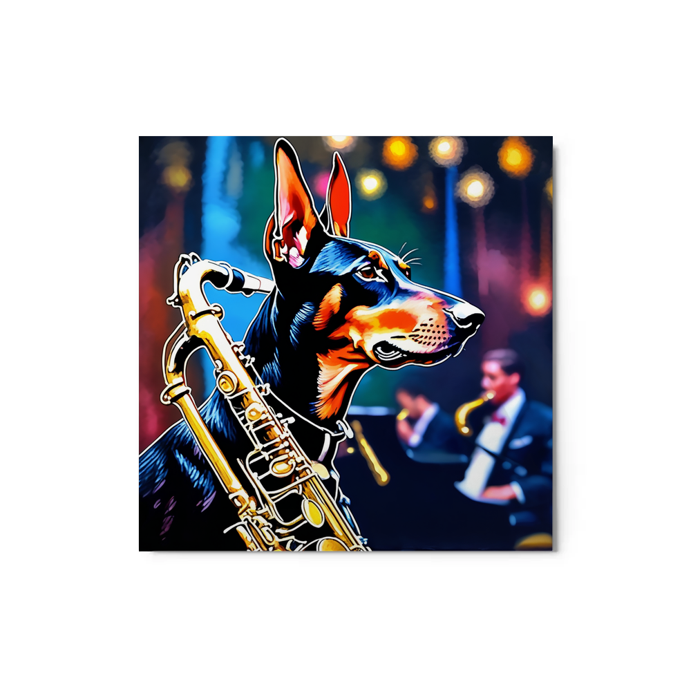PugMug Custom Doberman Pinscher Metal Print