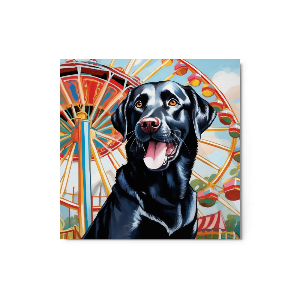 PugMug Custom Black Labrador Retriever Metal Print