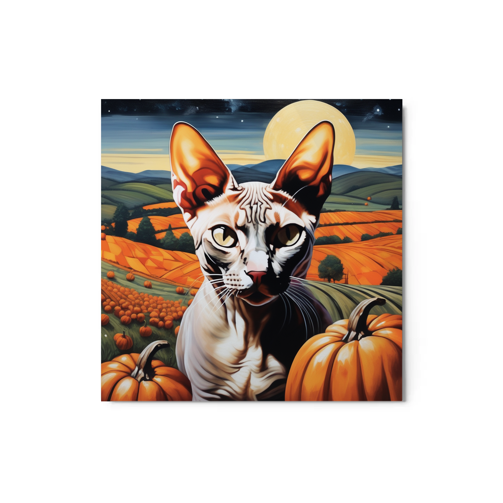 PugMug Custom Tabby Sphynx Cat Metal Print