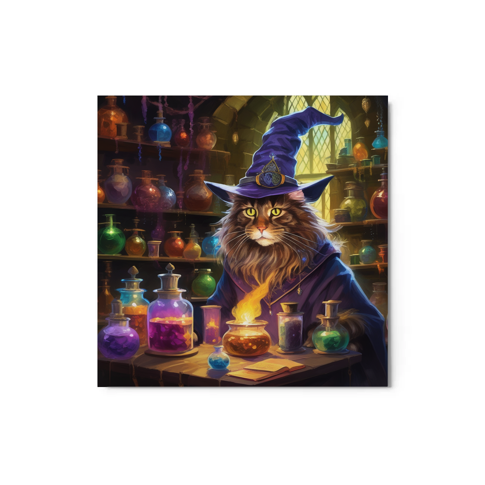 PugMug Custom Tabby Maine Coon Cat Metal Print