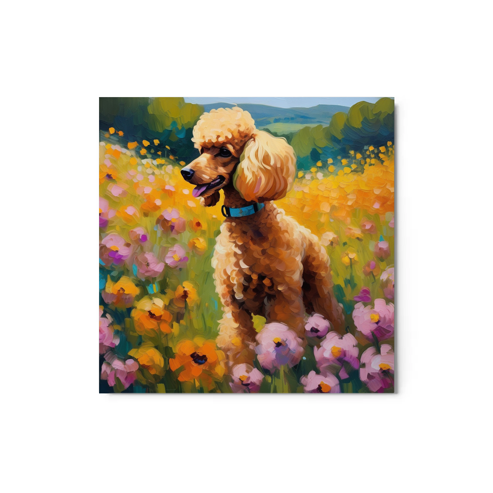 PugMug Custom Tan Poodle Metal Print