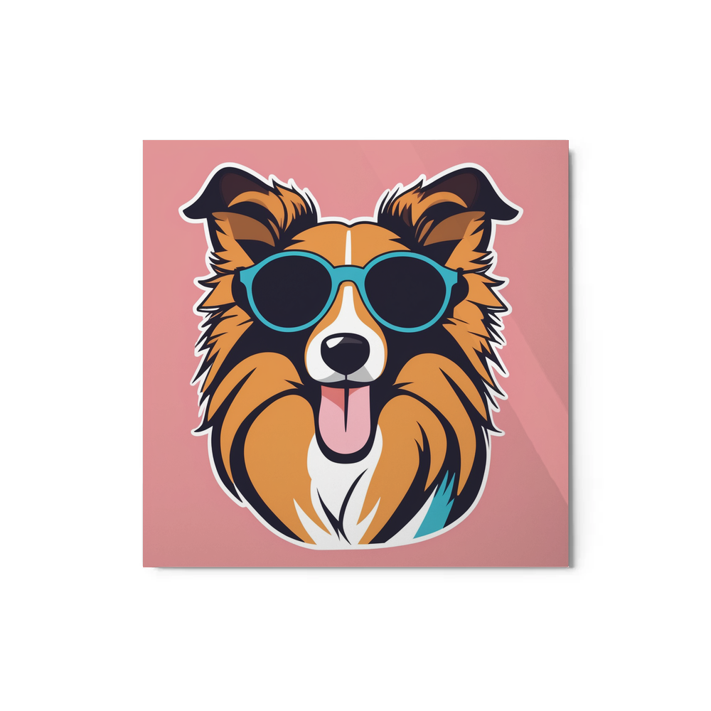 PugMug Custom Shetland Sheepdog Metal Print