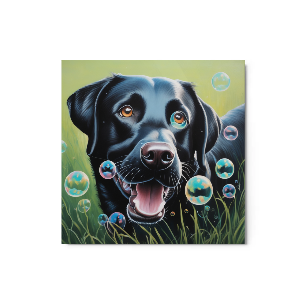 PugMug Custom Black Labrador Retriever Metal Print