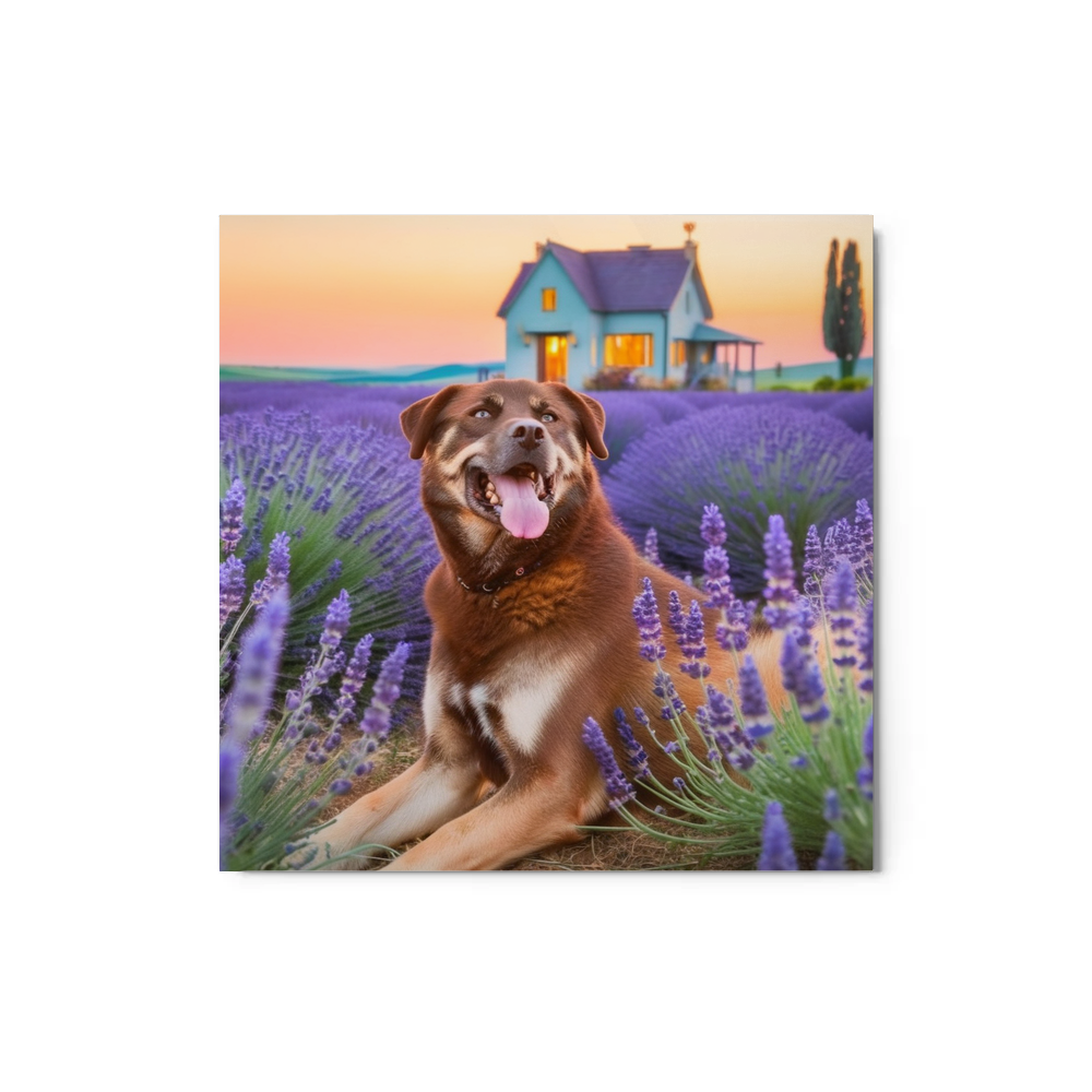 PugMug Custom Blue Metal Print