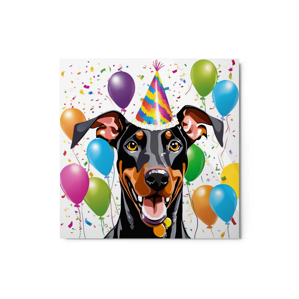 PugMug Custom Doberman Pinscher Metal Print