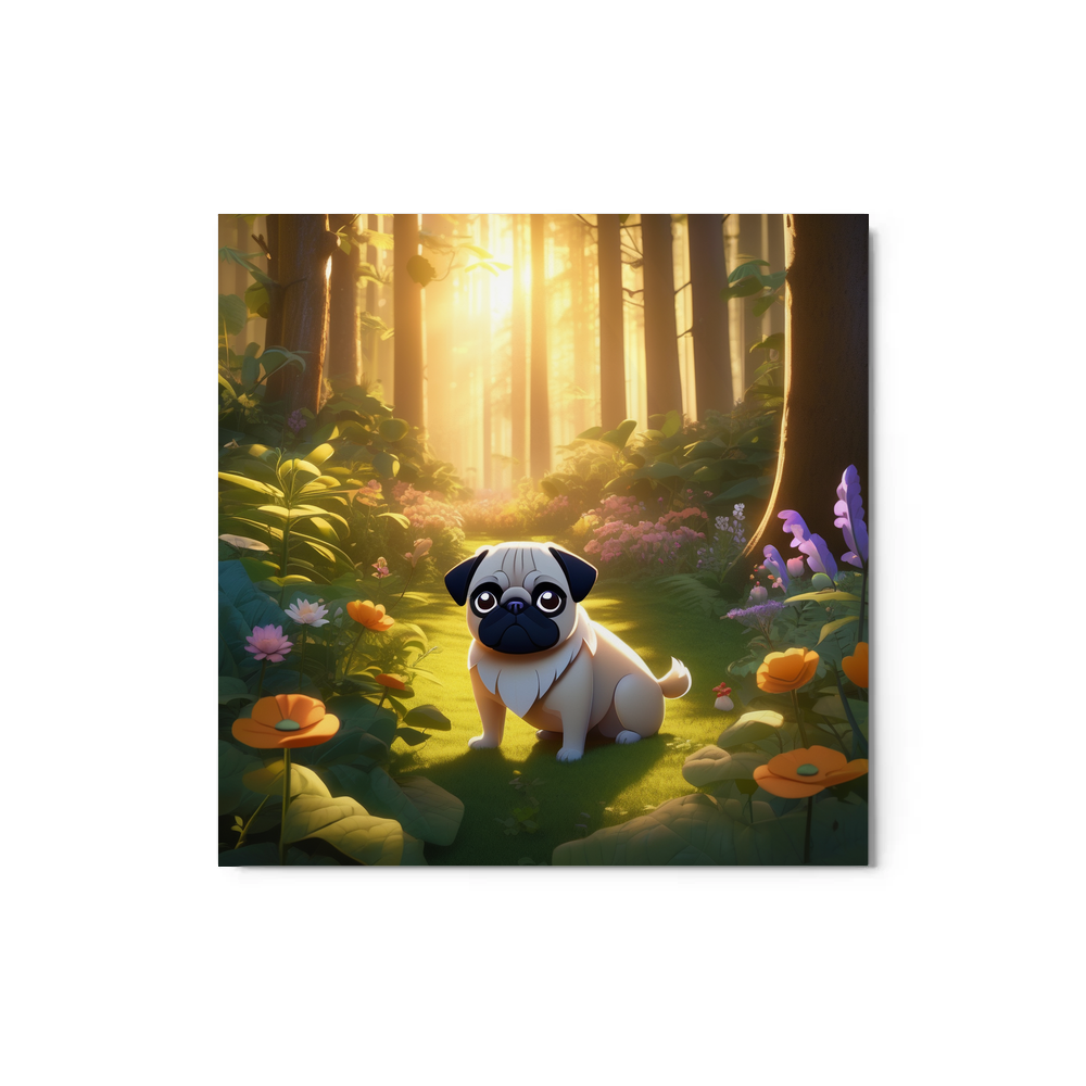 PugMug Custom Pug Metal Print