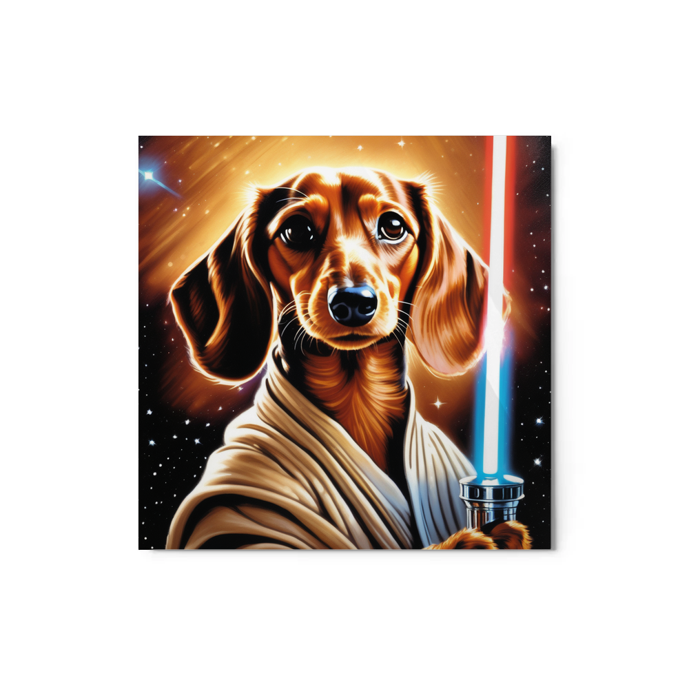 PugMug Custom Tan Dachshund Metal Print