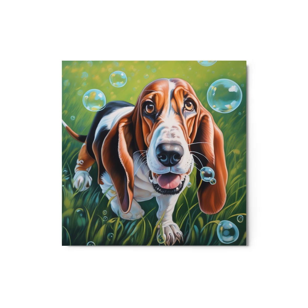 PugMug Custom Basset Hound Metal Print