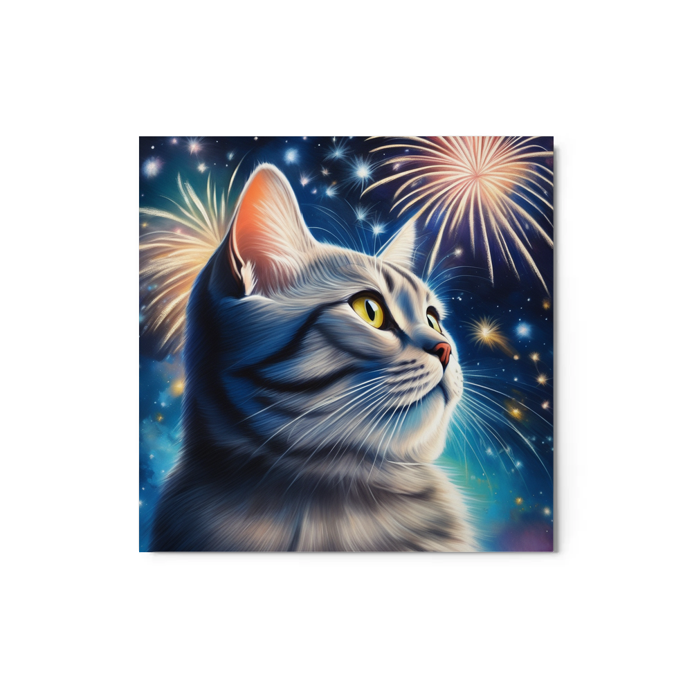 PugMug Custom Tabby British Shorthair Cat Metal Print