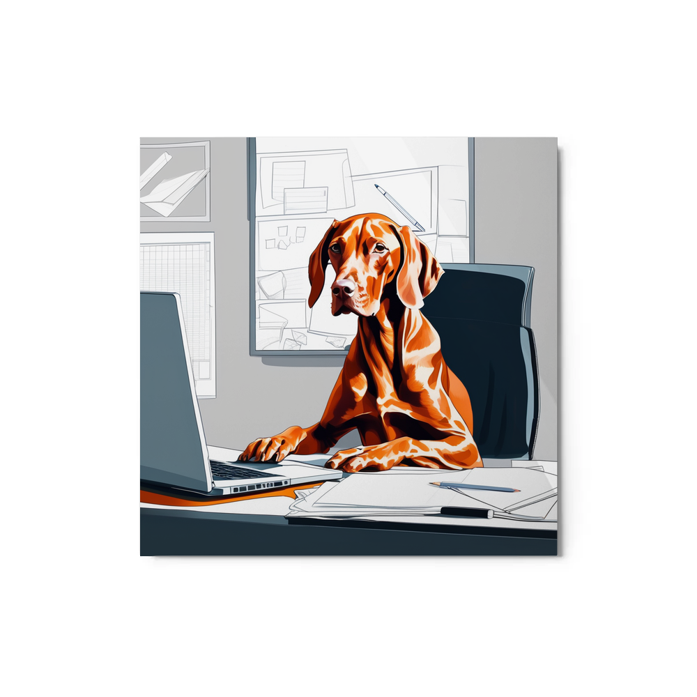 PugMug Custom Vizsla Metal Print