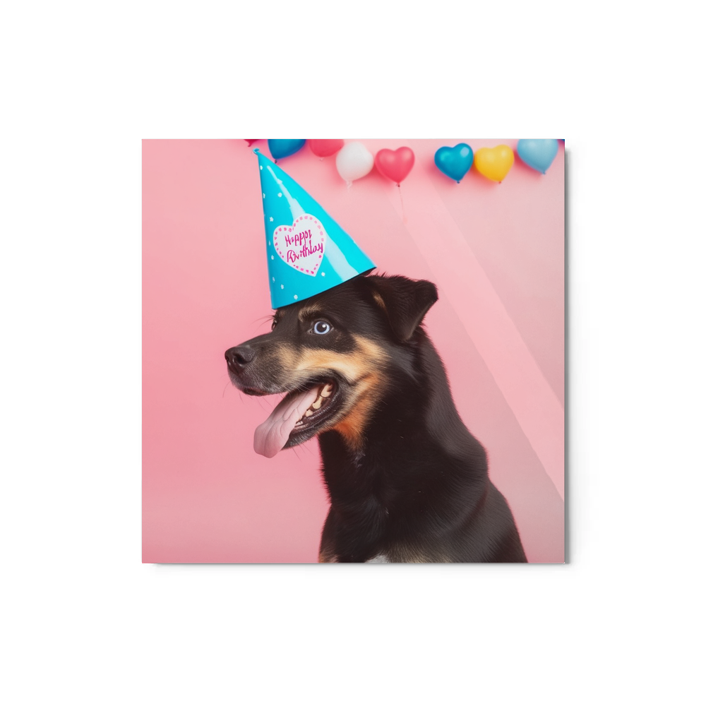 PugMug Custom Blue Metal Print