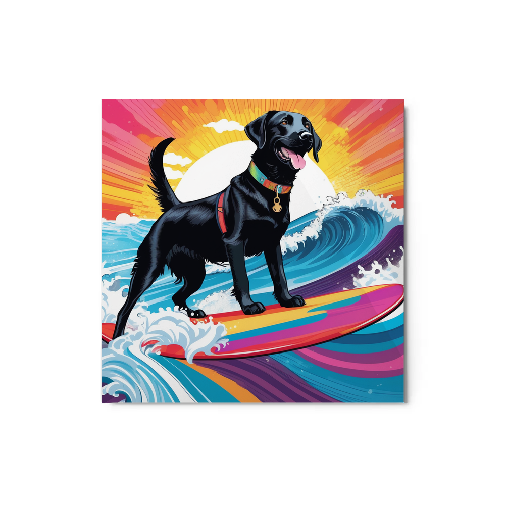 PugMug Custom Black Labrador Retriever Metal Print