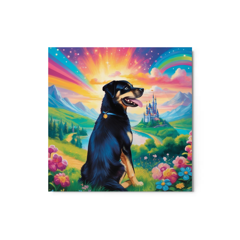 PugMug Custom Blue Metal Print