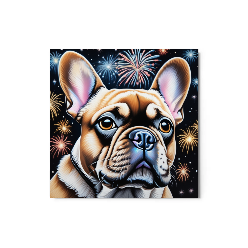 PugMug Custom Tan French Bulldog Metal Print