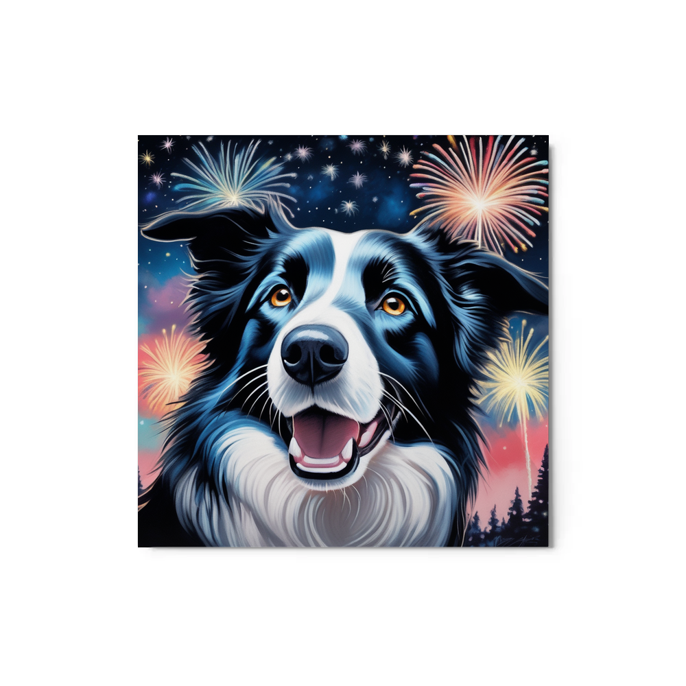 PugMug Custom Border Collie Metal Print