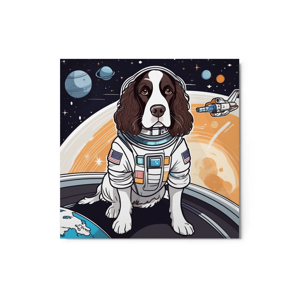 PugMug Custom English Springer Spaniel Metal Print