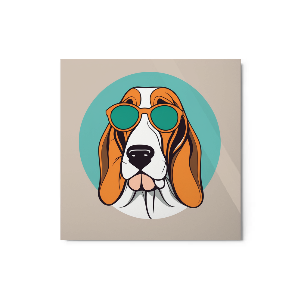 PugMug Custom Basset Hound Metal Print