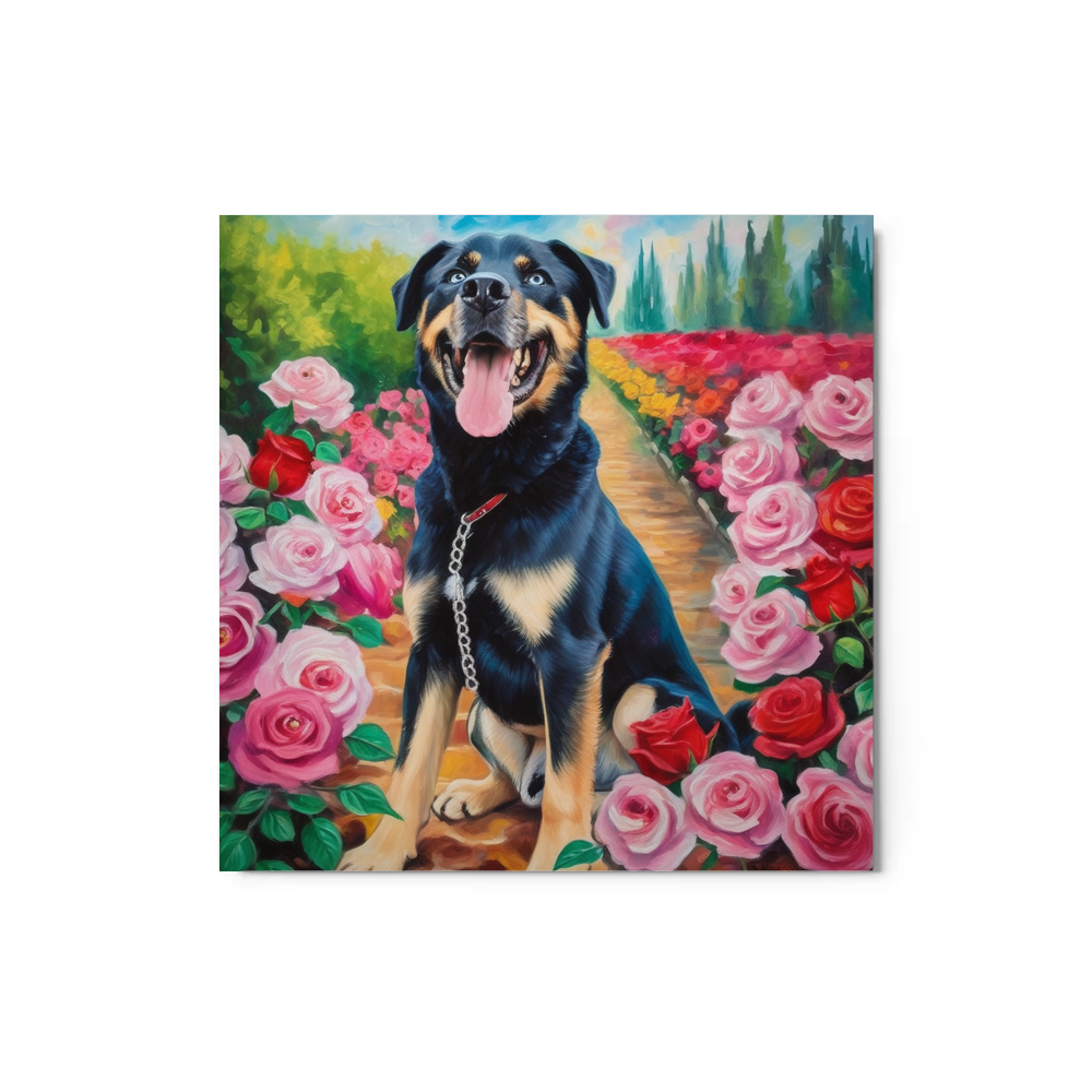 PugMug Custom Blue Metal Print