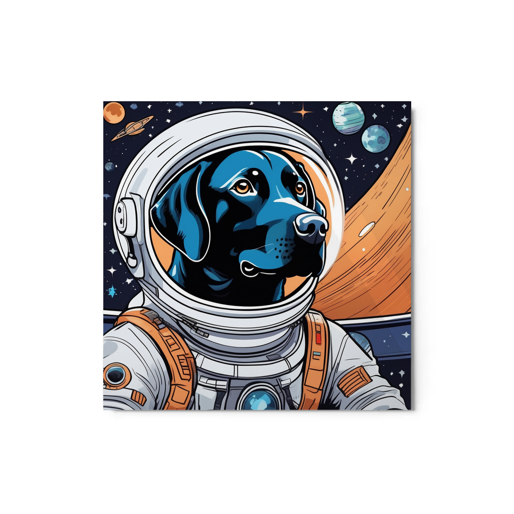 PugMug Custom Black Labrador Retriever Metal Print