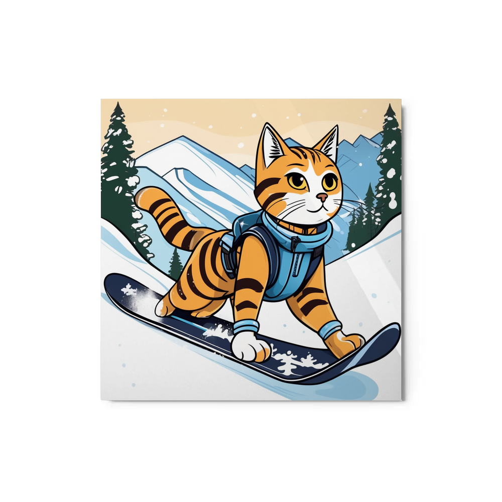 PugMug Custom Tabby Companion Cat Metal Print