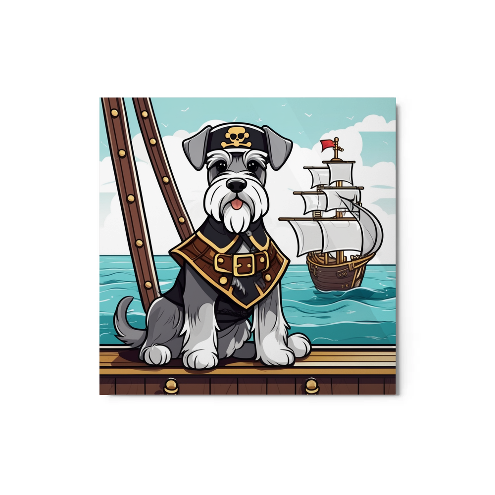 PugMug Custom Miniature Schnauzer Metal Print