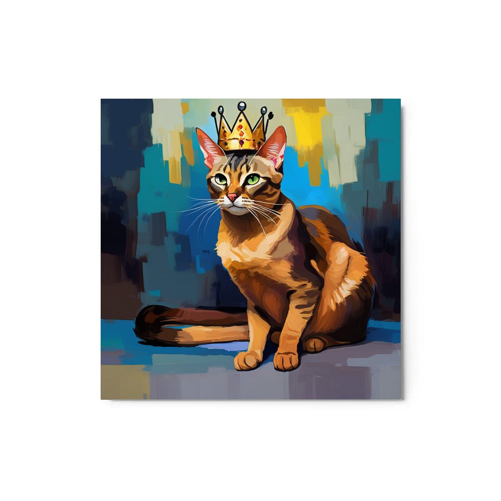 PugMug Custom Tabby Abyssinian Cat Metal Print