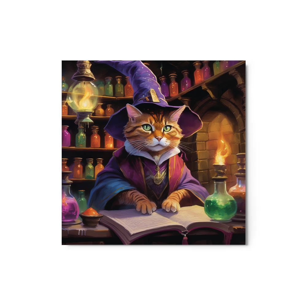 PugMug Custom Tabby Exotic Cat Metal Print