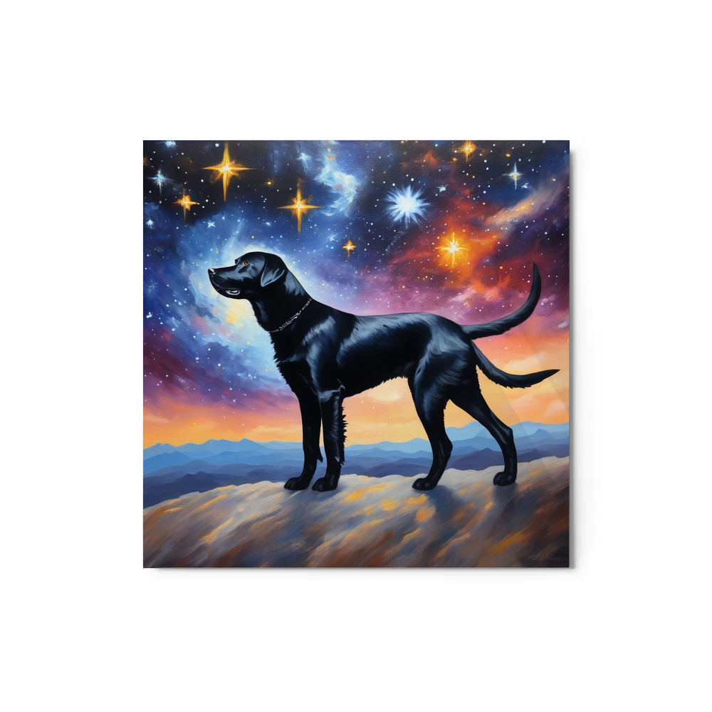 PugMug Custom Black Labrador Retriever Metal Print