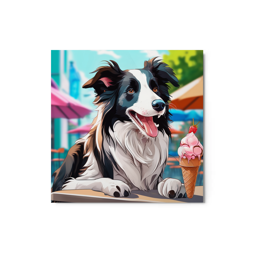 PugMug Custom Border Collie Metal Print
