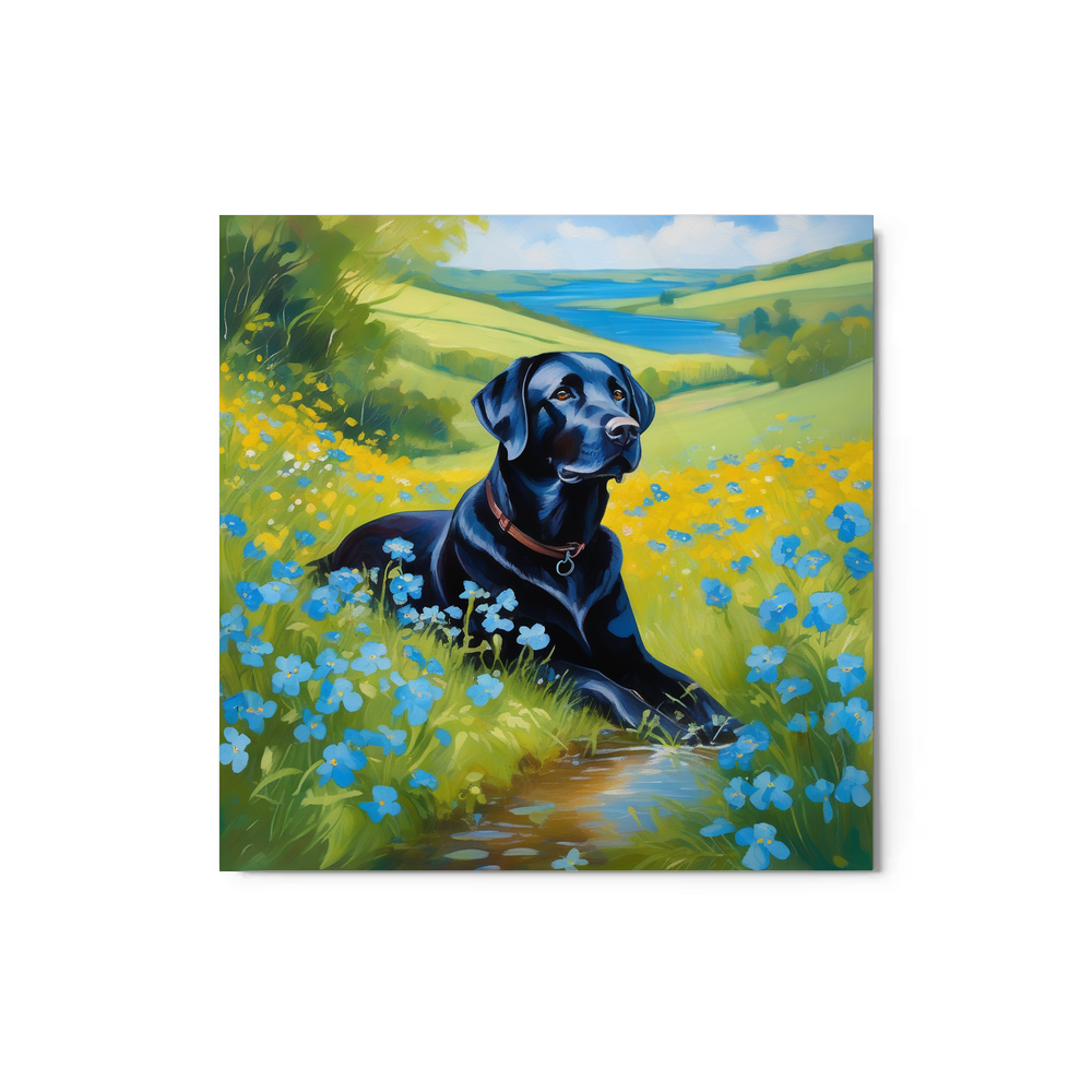 PugMug Custom Black Labrador Retriever Metal Print