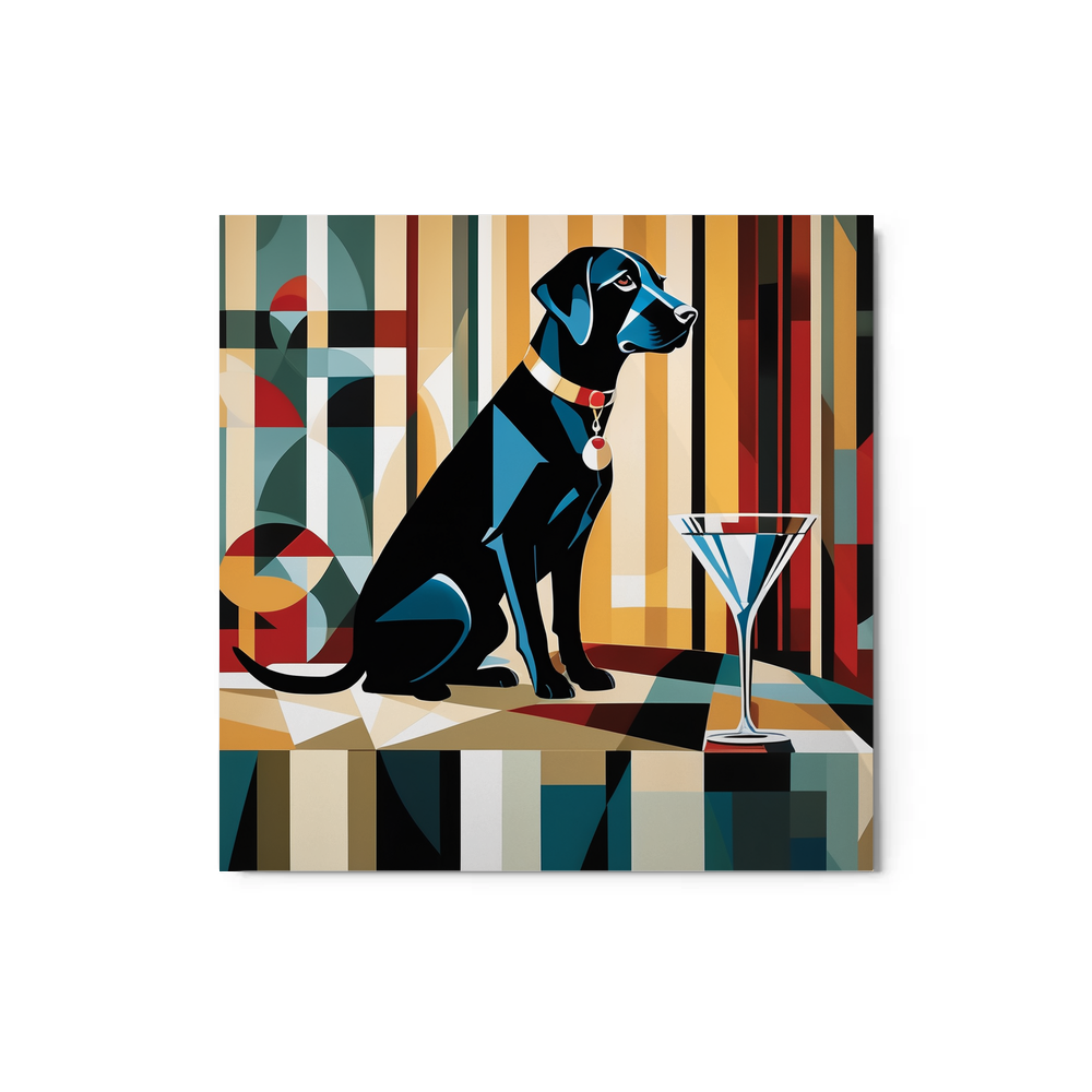 PugMug Custom Black Labrador Retriever Metal Print