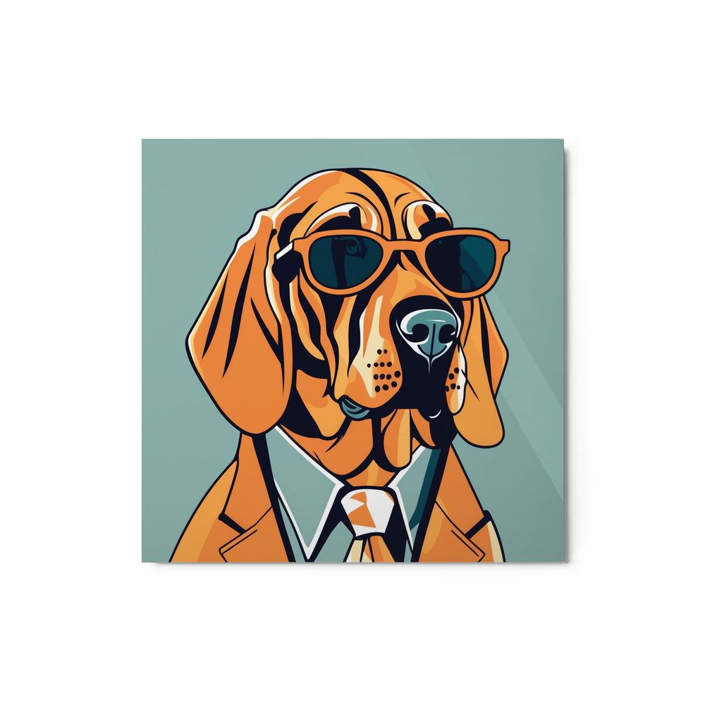 PugMug Custom Bloodhound Metal Print
