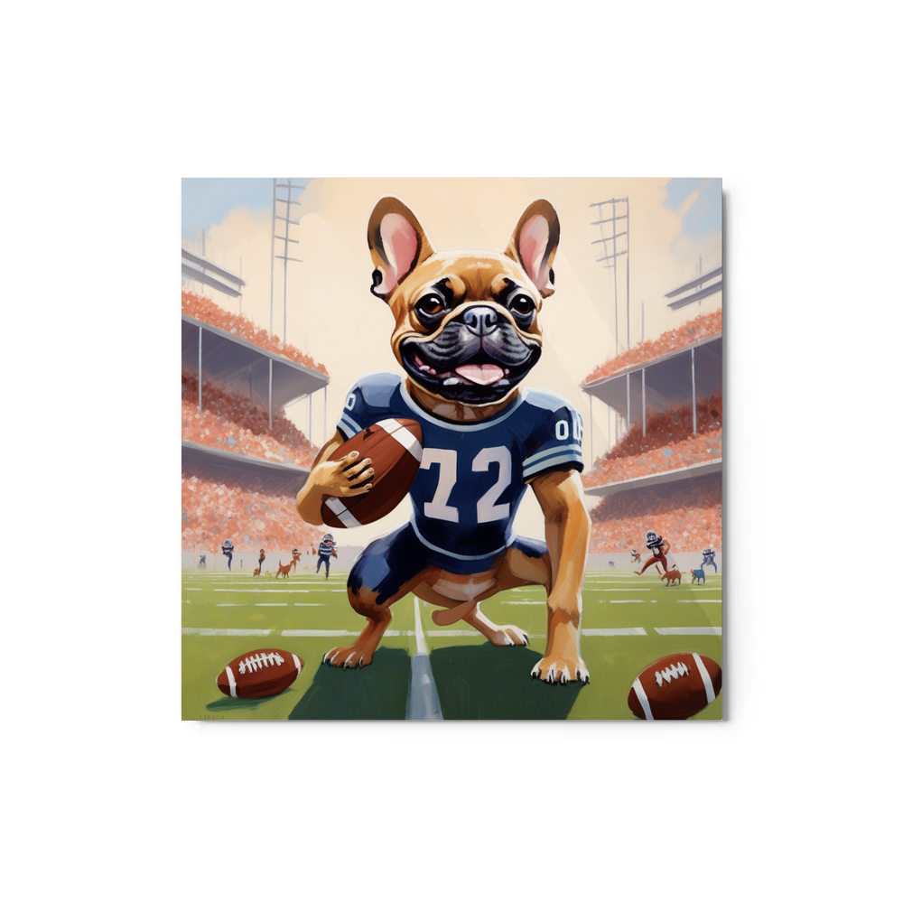 PugMug Custom Tan French Bulldog Metal Print