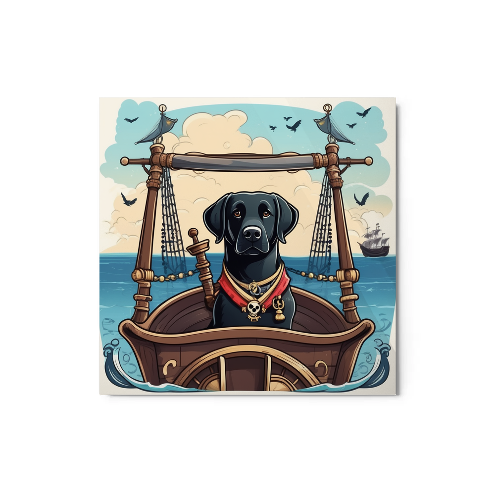 PugMug Custom Black Labrador Retriever Metal Print